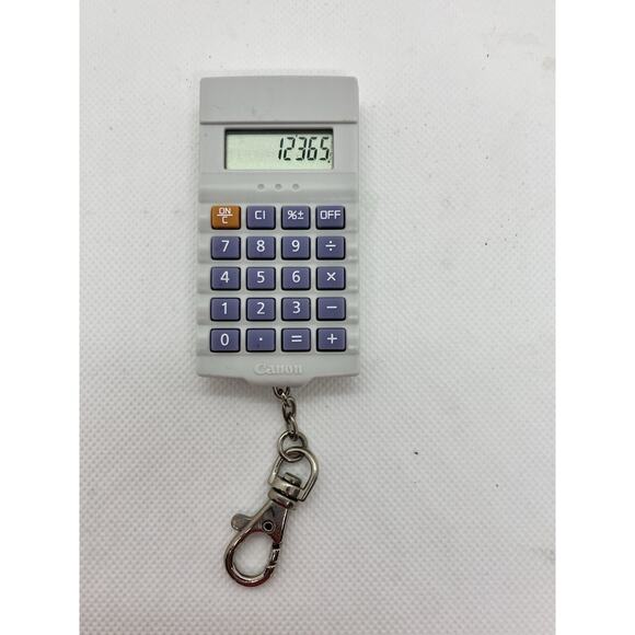 Vintage Canon KC-20 Mini Keychain Calculator TESTED WORKING Vintage - Picture 1 of 6